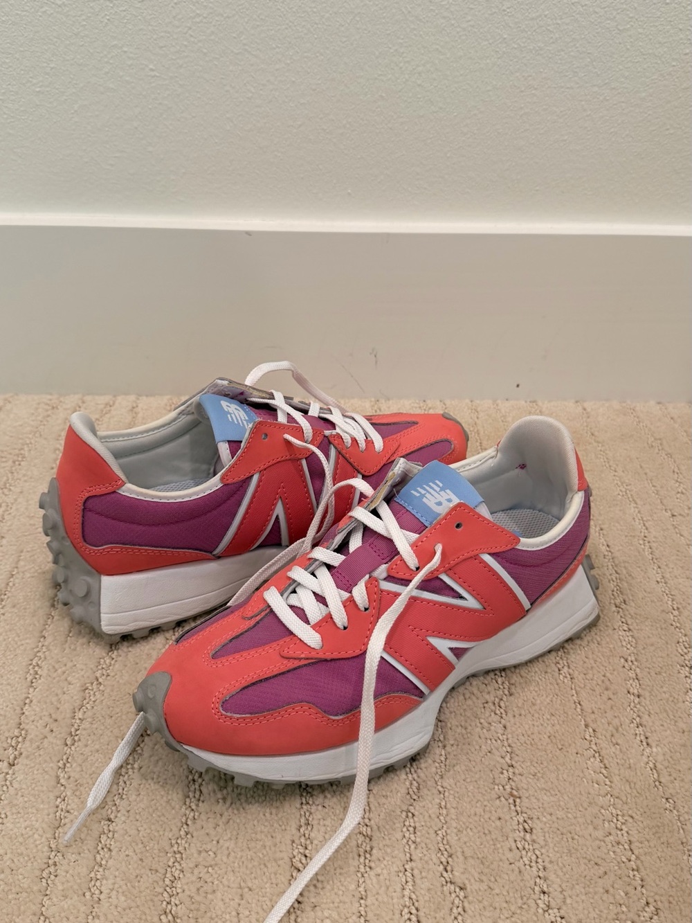 New Balance Coral & Magenta Retro Runner Sneakers